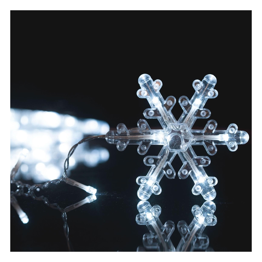 Cortina LED de Natal para exterior, 224 LEDs, 3,5 x 0,75 m, IP44, branco frio