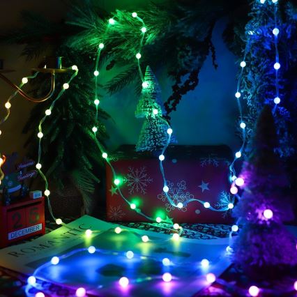 Cortina LED RGB dimerizável WIZARD 400xLED/USB 2x2m + comando remoto