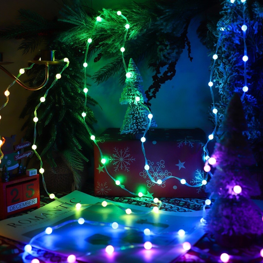 Cortina LED RGB dimerizável WIZARD 400xLED/USB 2x2m + comando remoto