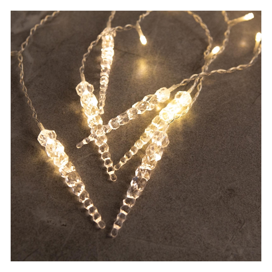 Cortina luminosa LED de Natal para exterior, 180 LEDs, 3,5 x 0,7 m, IP44, branco quente