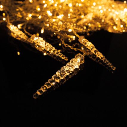 Cortina luminosa LED de Natal para exterior, 180 LEDs, 3,5 x 0,7 m, IP44, branco quente