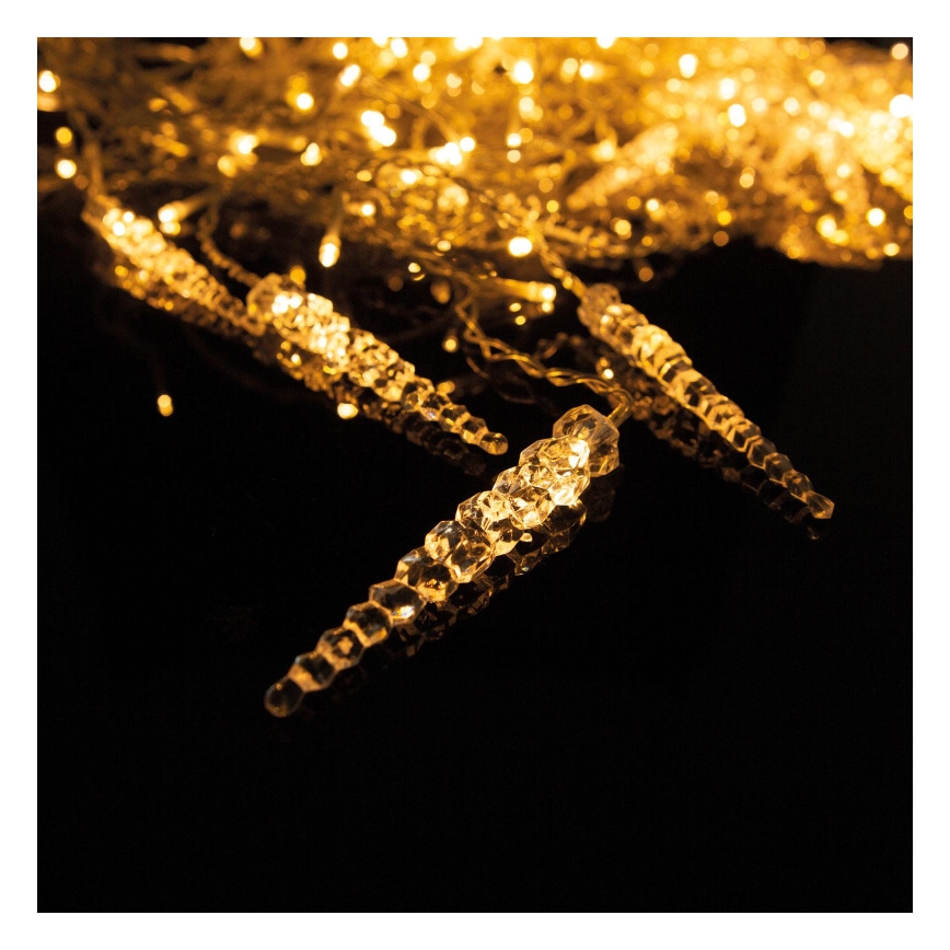 Cortina luminosa LED de Natal para exterior, 180 LEDs, 3,5 x 0,7 m, IP44, branco quente