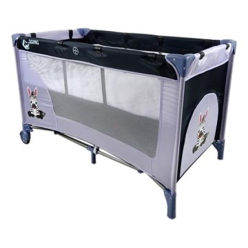 COSING - Berço de viagem reclinável ADAM Zebra Grey