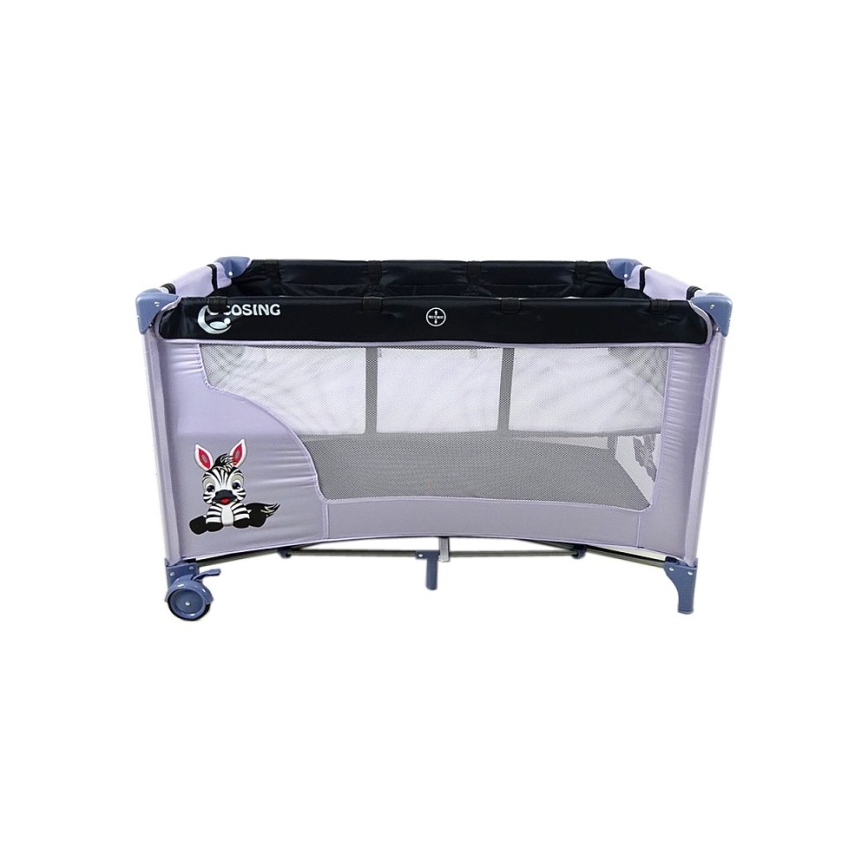 COSING - Berço de viagem reclinável ADAM Zebra Grey