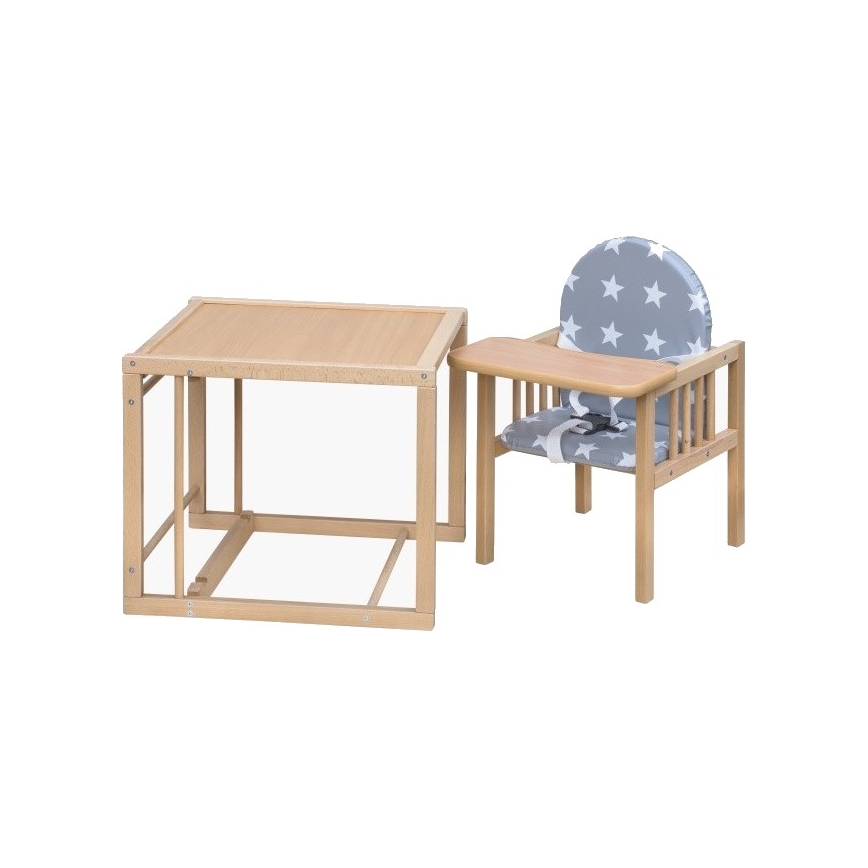 COSING - Cadeira infantil 2 em 1 para refeições Viktoria faia/cinza