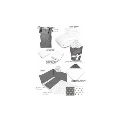 COSING - Conjunto de 10 peças para recém-nascido Sleeplease, cinzento/branco