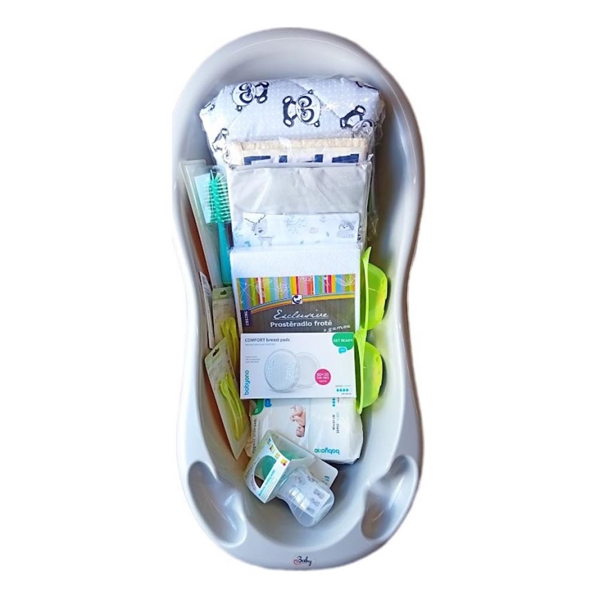 COSING - Kit inicial de 16 peças para recém-nascido, cinzento