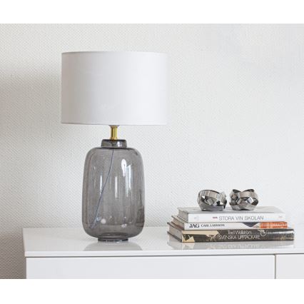Cottex - Candeeiro de mesa BLAKE 1xE27/8W/230V cinzento