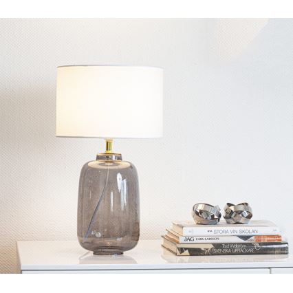 Cottex - Candeeiro de mesa BLAKE 1xE27/8W/230V cinzento