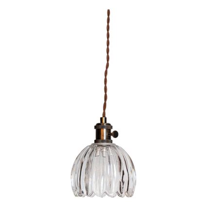 Cottex - Lustre pendente com cabo para tomada NORA 1xE14/5W/230V transparente