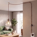 Cottex - Lustre pendente com cabo para tomada NORA 1xE14/5W/230V transparente