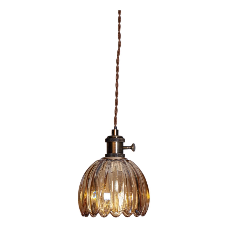 Cottex - Lustre suspenso em cabo NORA 1xE14/5W/230V castanho
