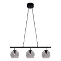 Cottex - Lustre suspenso por cabo CAPELLA 3xE14/40W/230V fumê/preto