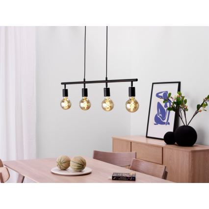 Cottex - Lustre suspenso em cabo ARC 4xE27/60W/230V