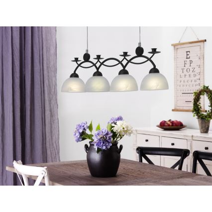 Cottex - Lustre suspenso em cabo FLORENS 4xE14/40W/230V