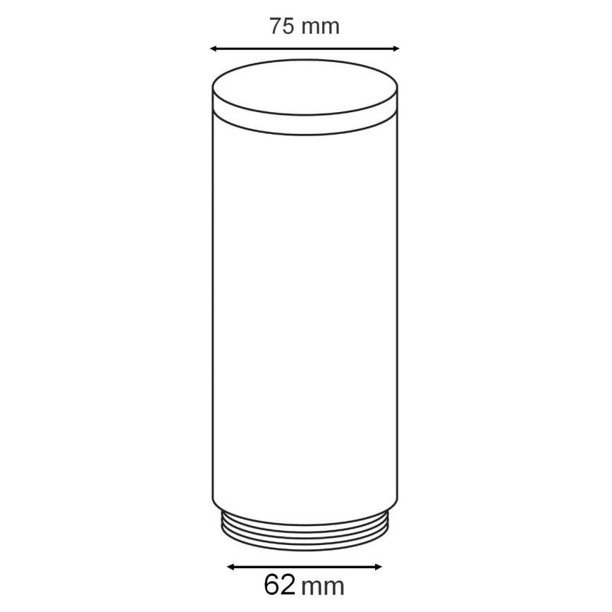 Difusor de substituição para candeeiro de exterior OSLO branco/antracite