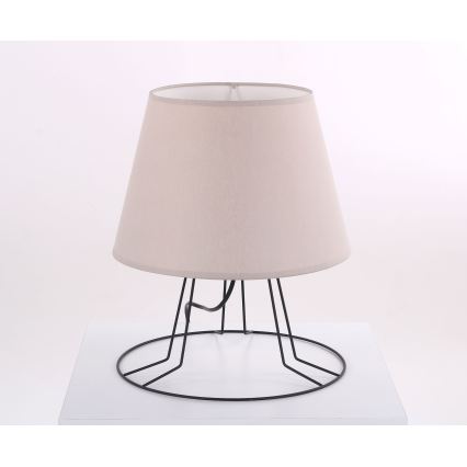 Cúpula de substituição para candeeiro de mesa E27, Ø 30 cm, bege
