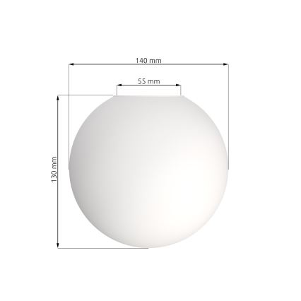 Cúpula de substituição para lustre SOMA/SMART/GLAM/ROYAL/LINNEAR. E14 Ø 14 cm branca