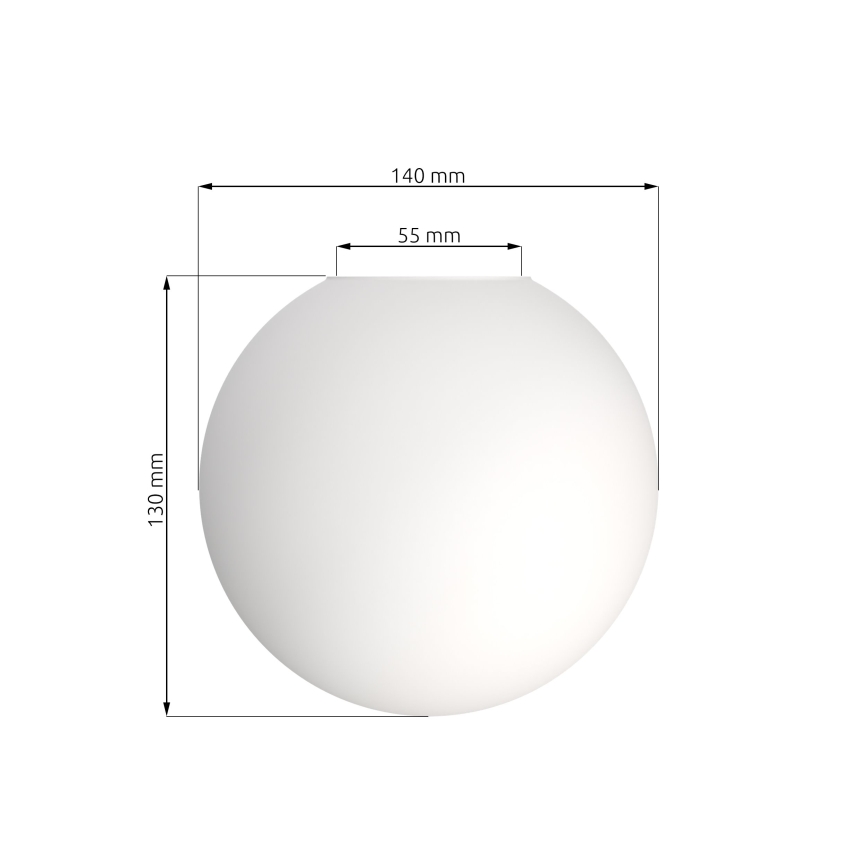 Cúpula de substituição para lustre SOMA/SMART/GLAM/ROYAL/LINNEAR. E14 Ø 14 cm branca
