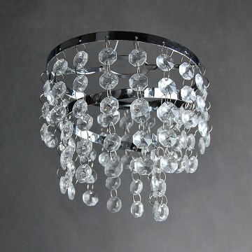 Cúpula de substituição para o candeeiro de teto RIM E14, cromo brilhante / transparente