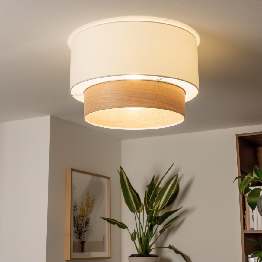Cúpula universal KERIA, diâmetro 50 cm, branco/castanho