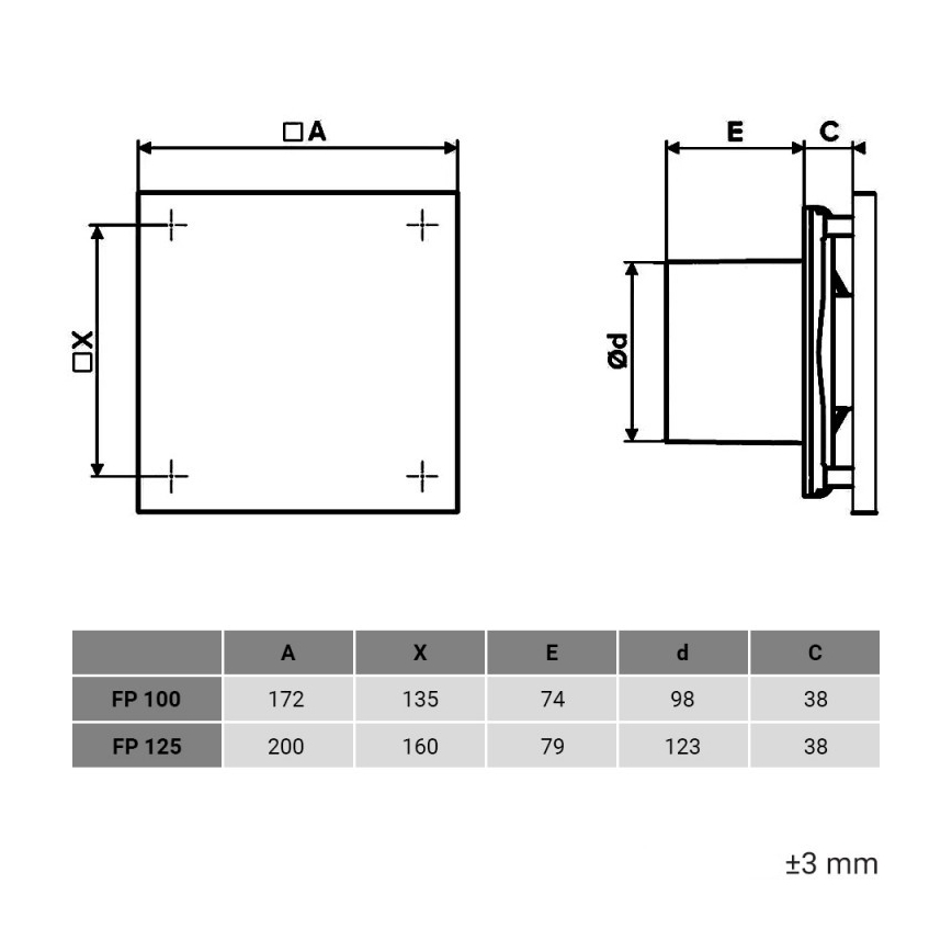 Dalap 1348 - Ventilador axial com temporizador e sensor de humidade 100 FPZW 16W/230V