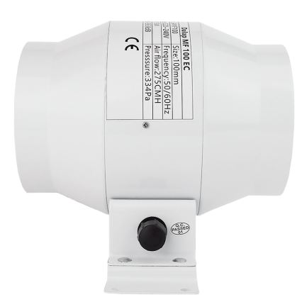 Dalap 24MF100 - Ventilador de conduta com motor económico e regulador de velocidade MF 100 EC 18W/230V