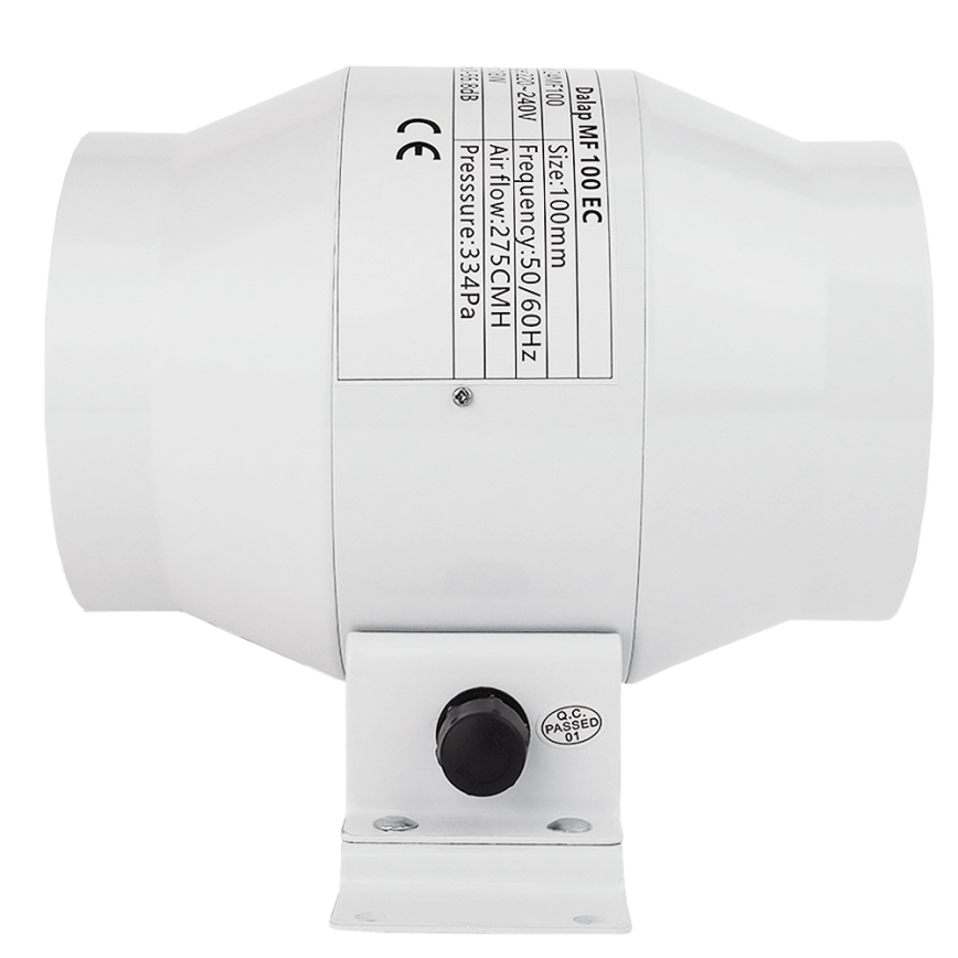 Dalap 24MF100 - Ventilador de conduta com motor económico e regulador de velocidade MF 100 EC 18W/230V
