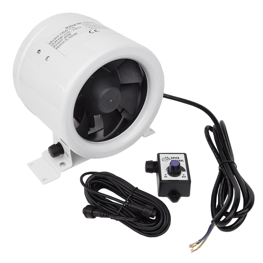 Dalap 24MF200 - Ventilador de conduta com motor económico e regulador de velocidade MF 200 EC 75W/230V
