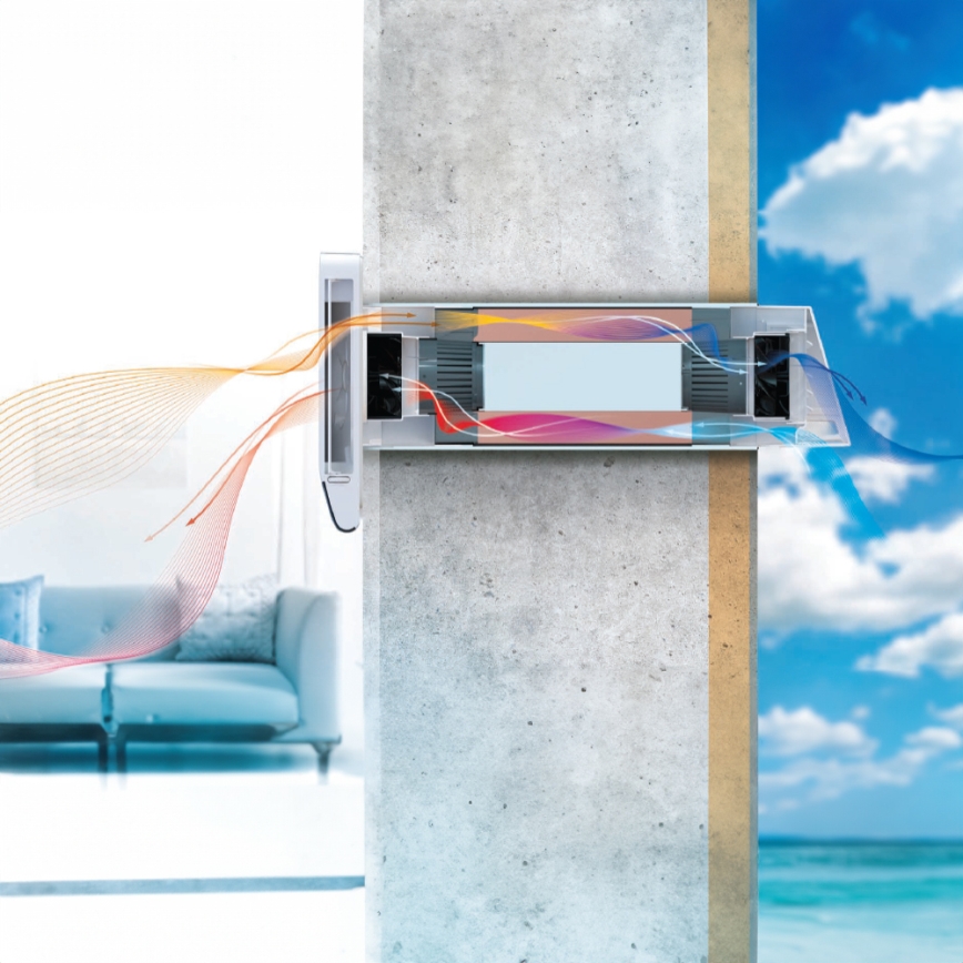 Dalap 25BP160 - Unidade de recuperação de ar para ambientes BRISE 160 PROFI 22W/230V Wi-Fi + controlo remoto