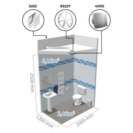 Dalap 41016 - Ventilador axial com temporizador 100 BFAZ 16W/230V