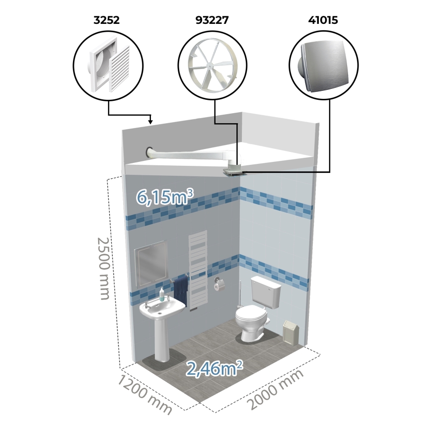 Dalap 41016 - Ventilador axial com temporizador 100 BFAZ 16W/230V