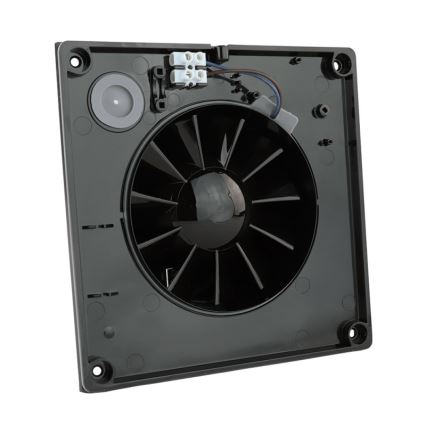 Dalap 41095ZW - Ventilador axial com temporizador e sensor de humidade 100 DARK ZW 8,4W/230V