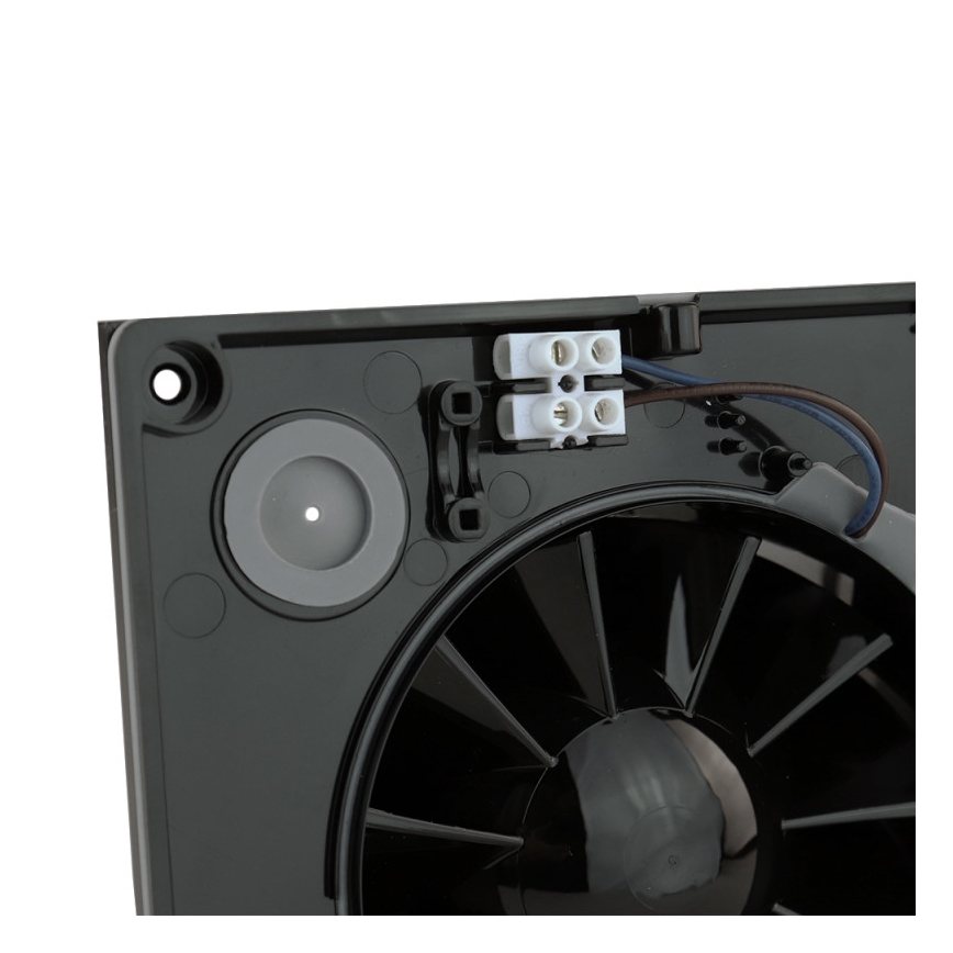Dalap 41095ZW - Ventilador axial com temporizador e sensor de humidade 100 DARK ZW 8,4W/230V
