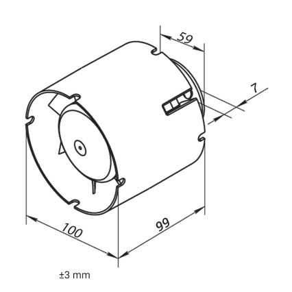 Dalap 41401 - Ventilador axial de conduta 100 SD 16W/230V