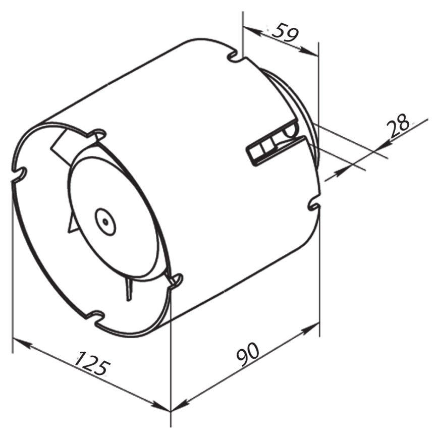 Dalap 41404 - Ventilador axial para condutas 125 SD 24W/230V