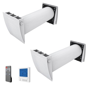 Dalap 55561 - Conjunto de 2 recuperadores de ar para ambientes ZEPHIR SIMPLE DOUBLE 7,61W/230V