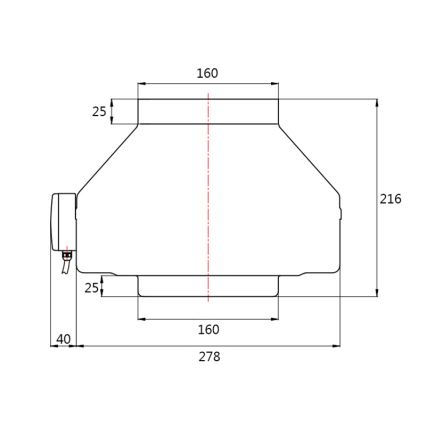 Dalap 8131 - Ventilador radial para conduta TURBINE M 160 105W/230V