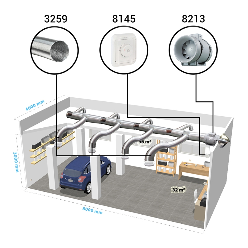 Dalap 8213 - Ventilador axial AP PROFI 160 50W/230V