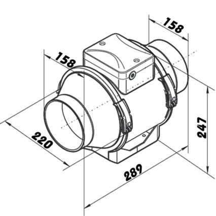 Dalap 8213 - Ventilador axial AP PROFI 160 50W/230V
