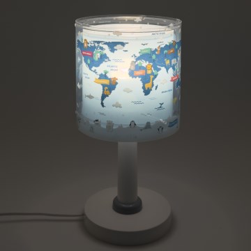 Dalber 40671 - Candeeiro infantil LED WORLD 1xG4/4W/230V azul