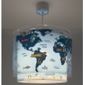 Dalber 40672 - Lustre infantil WORLD 1xE27/15W/230V azul