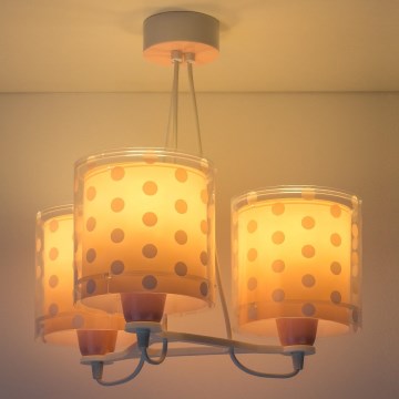 Dalber 41007S - Candelabro de criança DOTS 3xE27/60W/230V