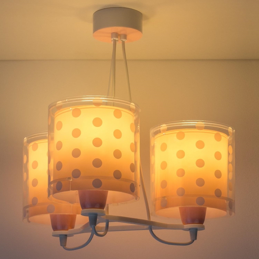 Dalber 41007S - Candelabro de criança DOTS 3xE27/60W/230V