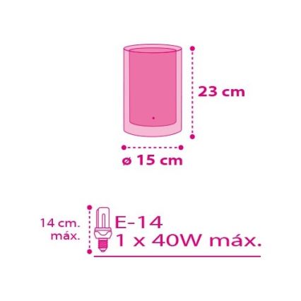 Dalber 41181 - Lâmpada de mesa CUORE 1xE14/40W/230V