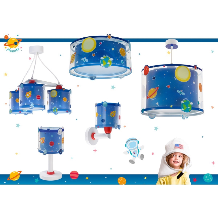 Dalber 41341N - Candeeiro infantil LED PLANETS 1xG4/4W/230V azul