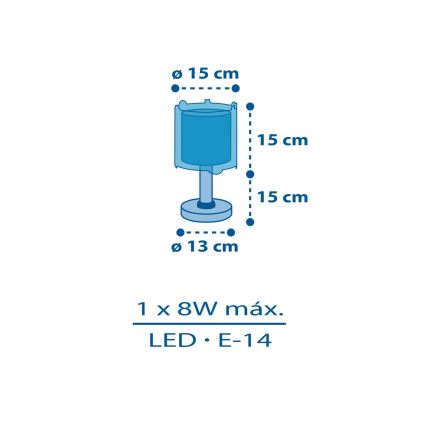Dalber 41341N - Candeeiro infantil LED PLANETS 1xG4/4W/230V azul