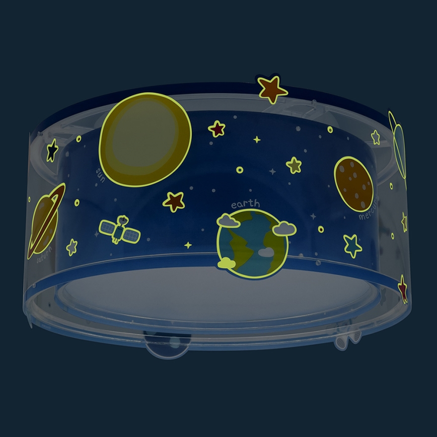 Dalber 41346 - Iluminação de teto de criança PLANETS 2xE27/60W/230V