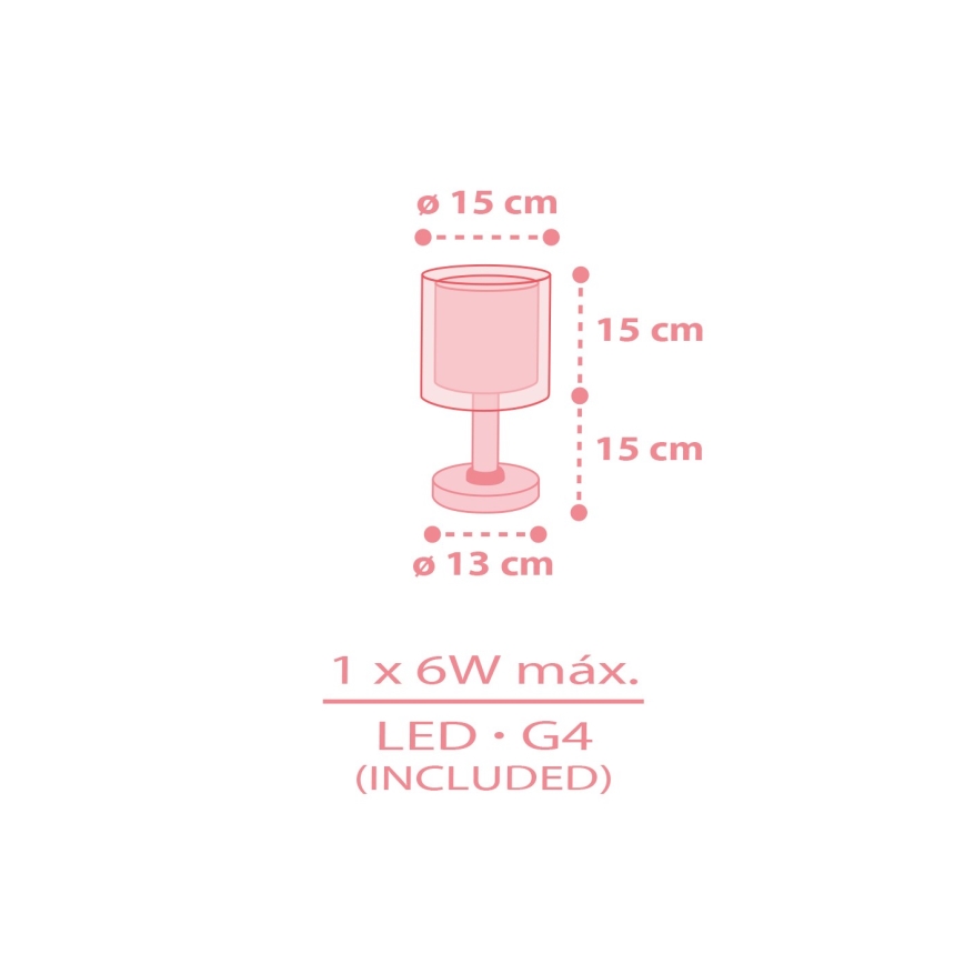 Dalber 41571S - Candeeiro Infantil LED BABY TEDDY 1xG4/4W/230V rosa
