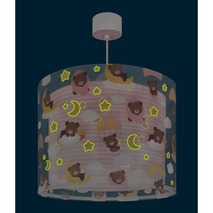 Dalber 41572S - Lustre infantil BABY TEDDY 1xE27/15W/230V rosa